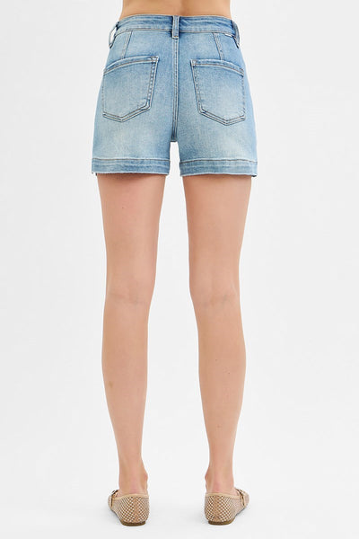 Risen - High Rise Patch Pocket Shorts