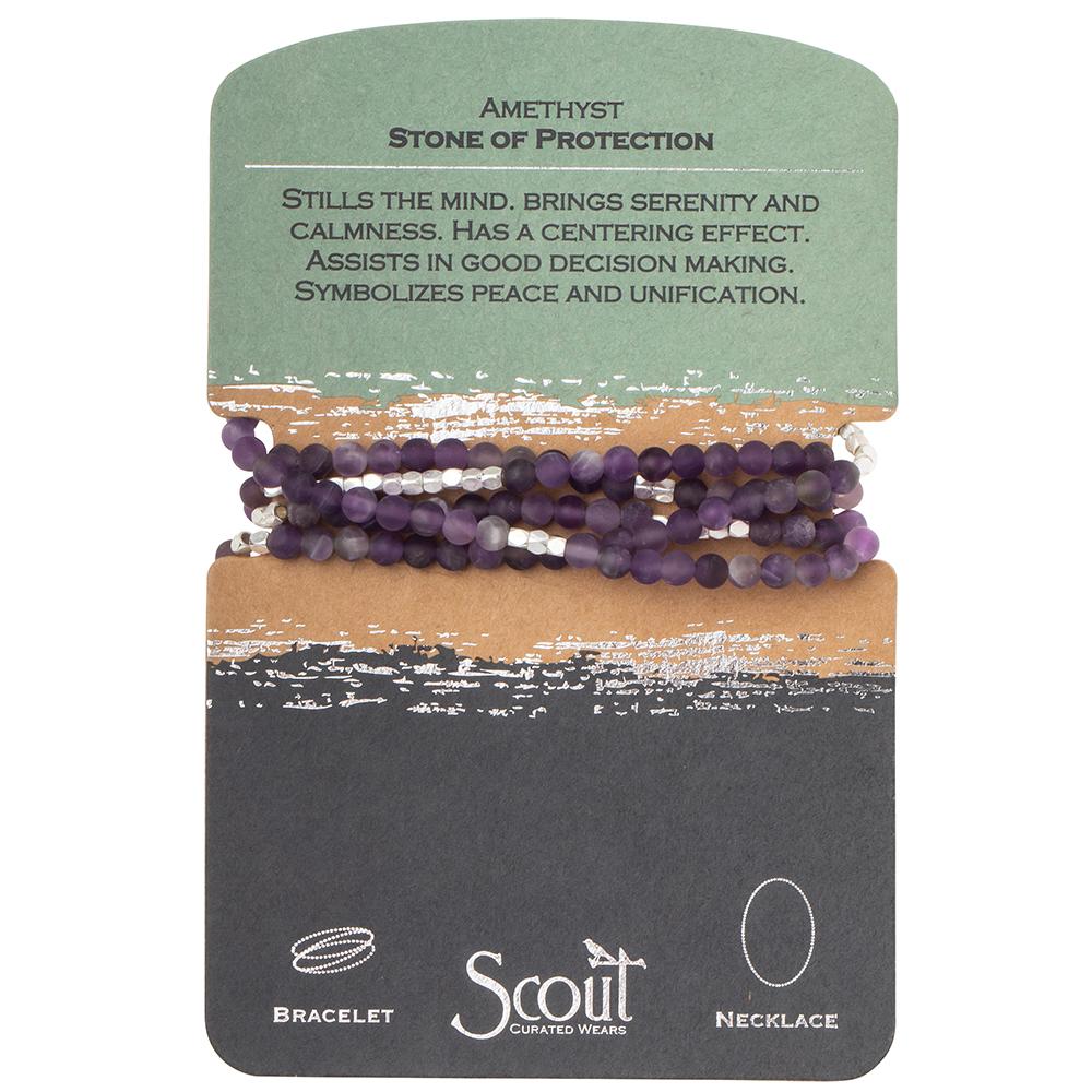 Scout - Stone Wrap Bracelet Necklace - Stone of Protection