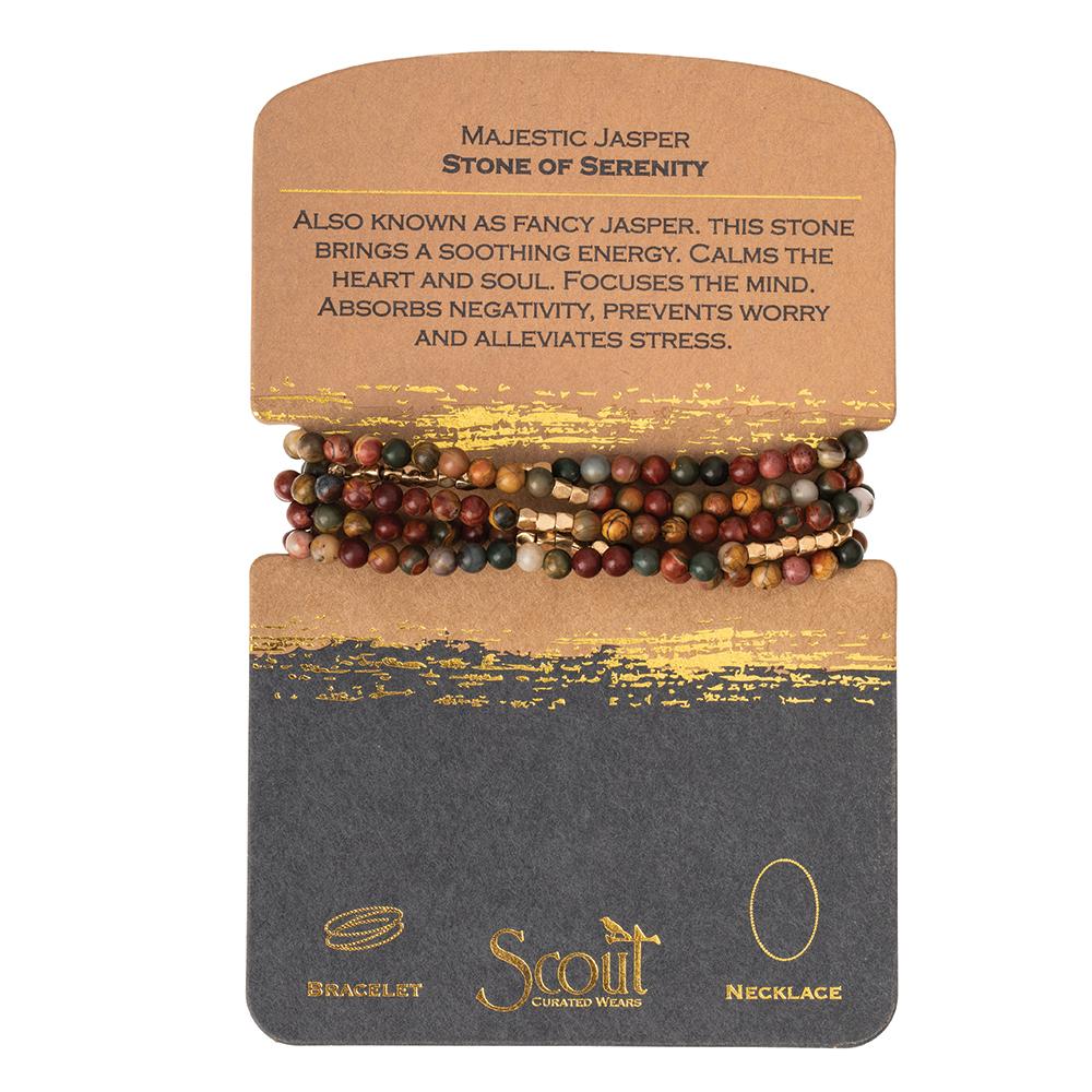 Scout - Stone Wrap Bracelet Necklace - Stone of Serenity