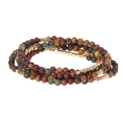 Scout - Stone Wrap Bracelet Necklace - Stone of Serenity