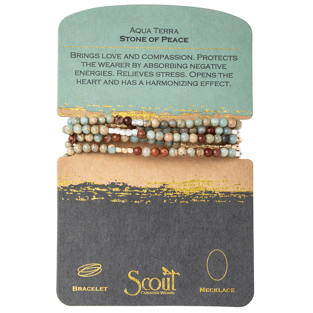 Scout - Stone Wrap Bracelet Necklace - Stone of Peace