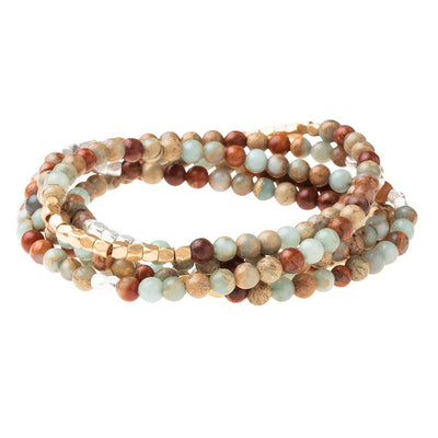 Scout - Stone Wrap Bracelet Necklace - Stone of Peace