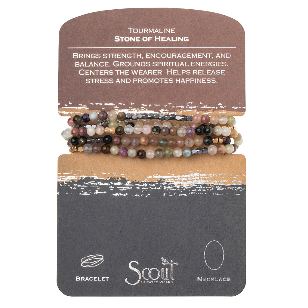 Scout - Stone Wrap Bracelet Necklace - Stone of Healing