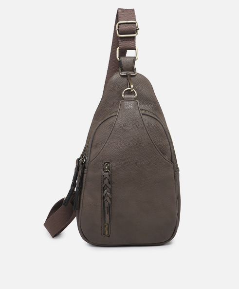 Jen & Co Two Compartment Sling - Chocolate