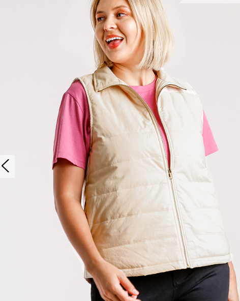 Puffer Vest - Cream