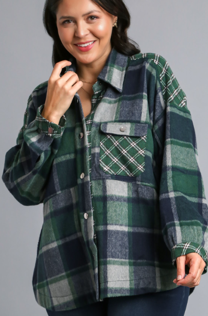 Hunter Green Plaid Shacket