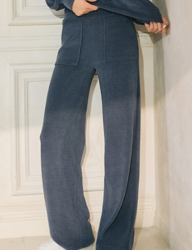 Relaxed Corduroy Wide Leg Pants - Denim DB!