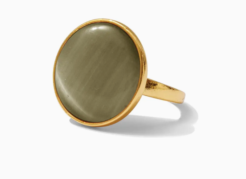 Splendid Iris - Round Stone Ring