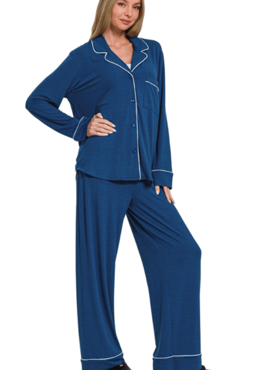 Pajama Set - Light Navy