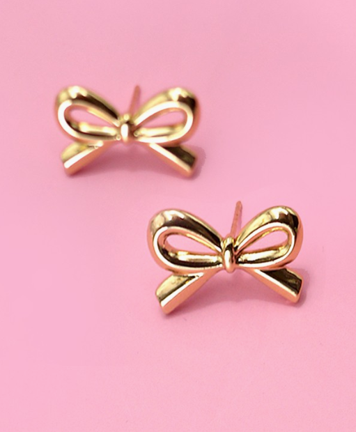 Bow Earrings Non-Tarnish - Gold