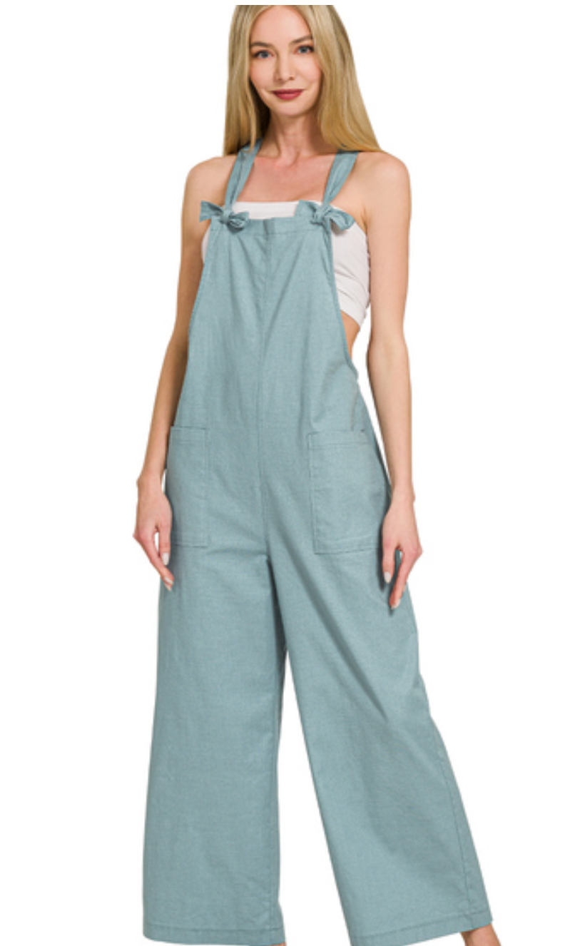 Adjustable Overalls - Blue Grey
