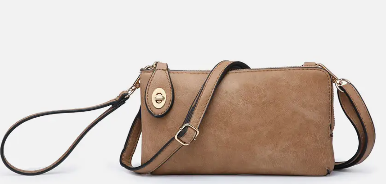 Jen & Co Crossbody Wristlet - Mocha