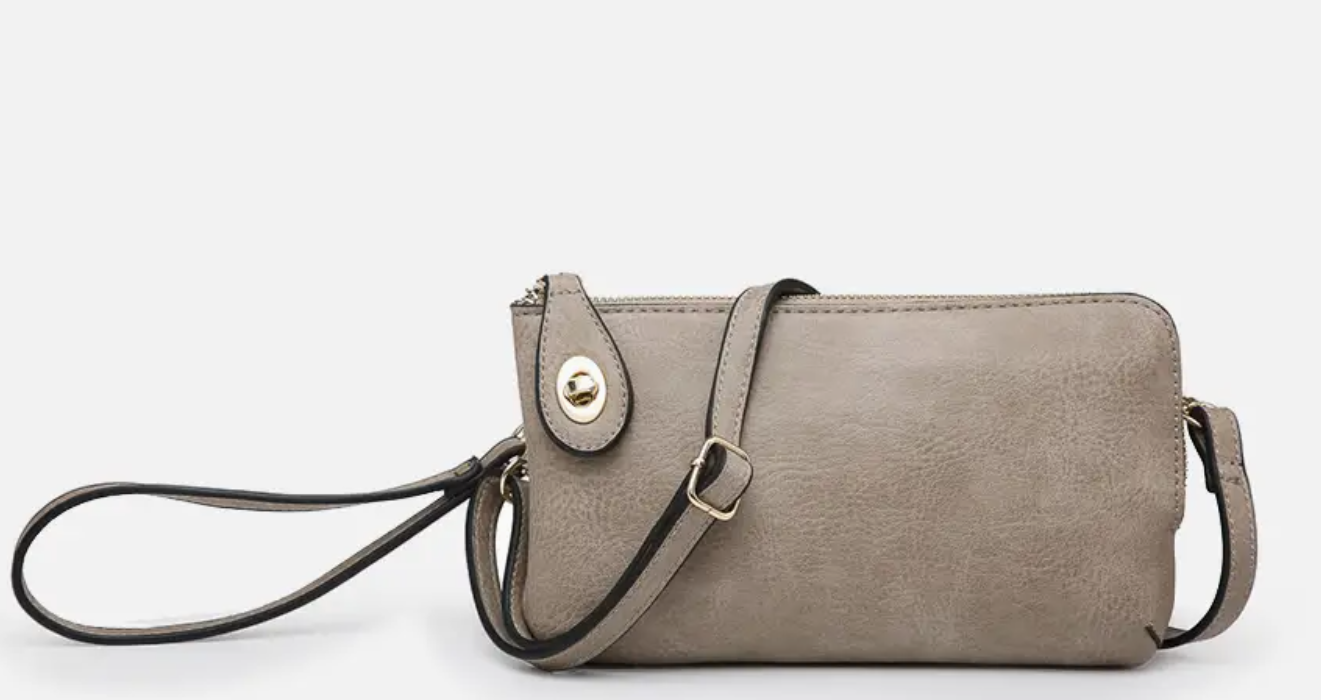 Jen & Co Crossbody Wristlet - Light Stone
