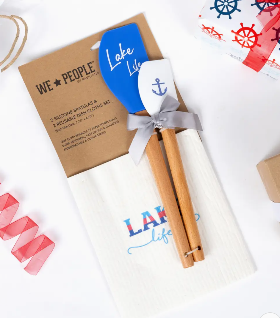 Lake Life - Spatula and Reusable Dish Cloth Set
