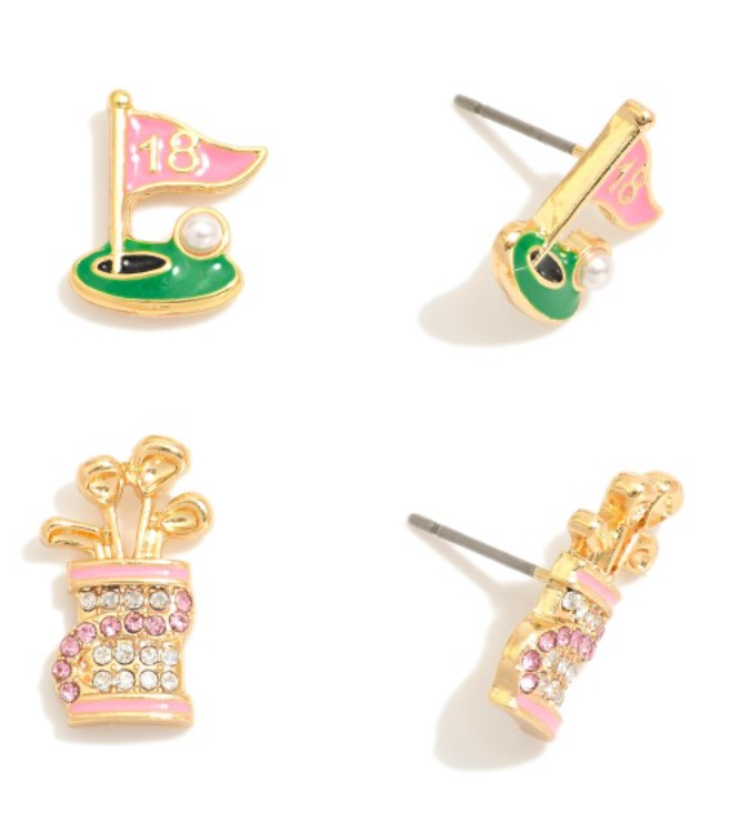 Golf Club Set - Earrings