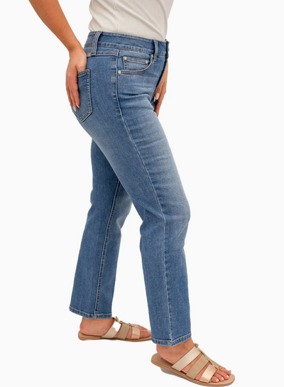 Petite - High-Rise Straight Leg Jean