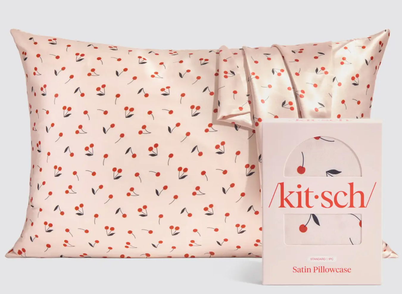 Kitsch - Cherry Satin Pillowcase