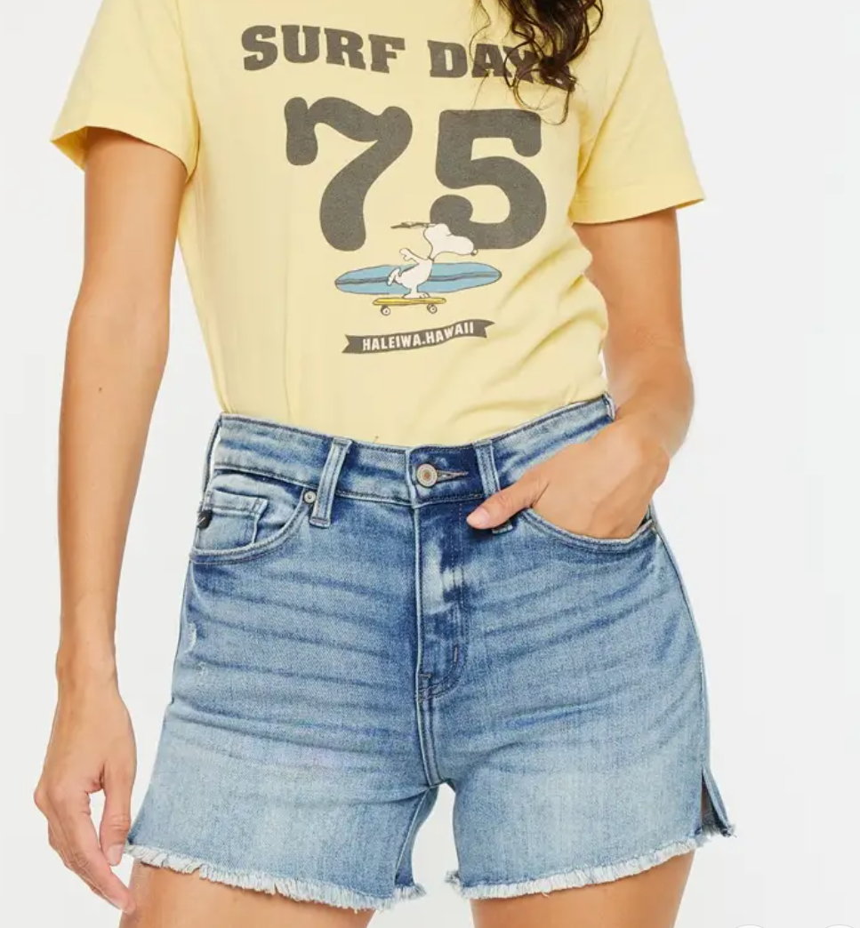 Kancan- High Rise Denim Shorts