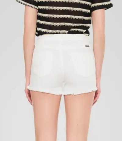 Kancan- High Rise White Denim Shorts