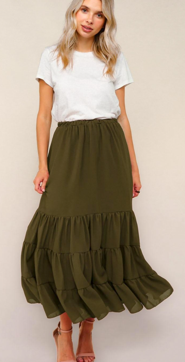 Maxi Skirt - Olive