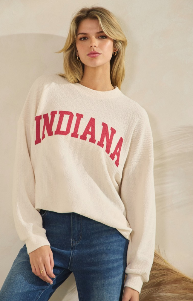 Indiana Cloudy Knit Puffy Long Sleeve - Ivory