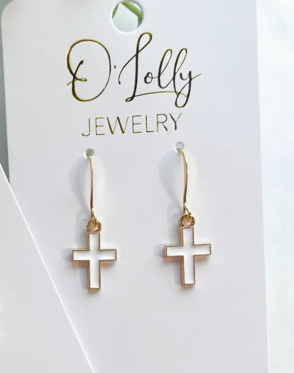 O'Lolly - Dainty Cross Earrings