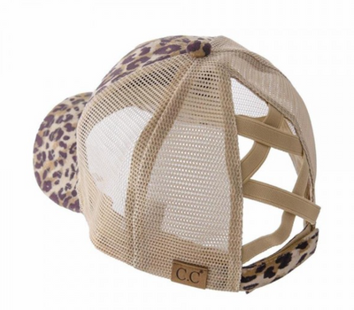 C.C. Leopard Ponytail Hat