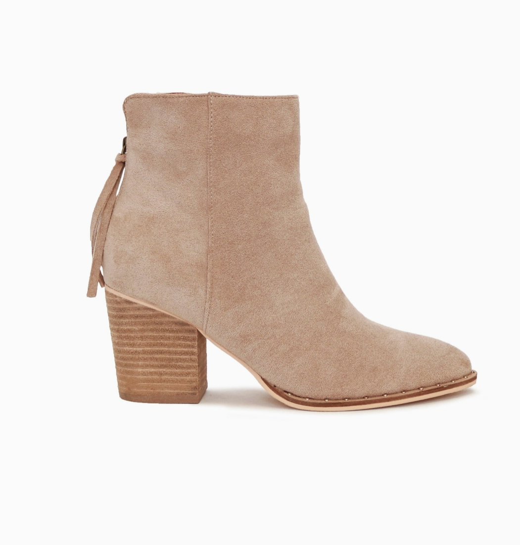 Weslee Suede Ankle Boots - Taupe