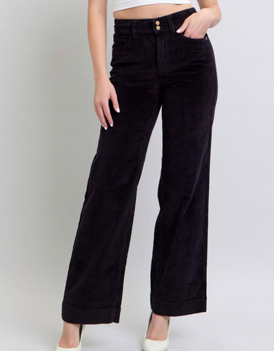 Judy Blue - Corduroy Trouser - Black