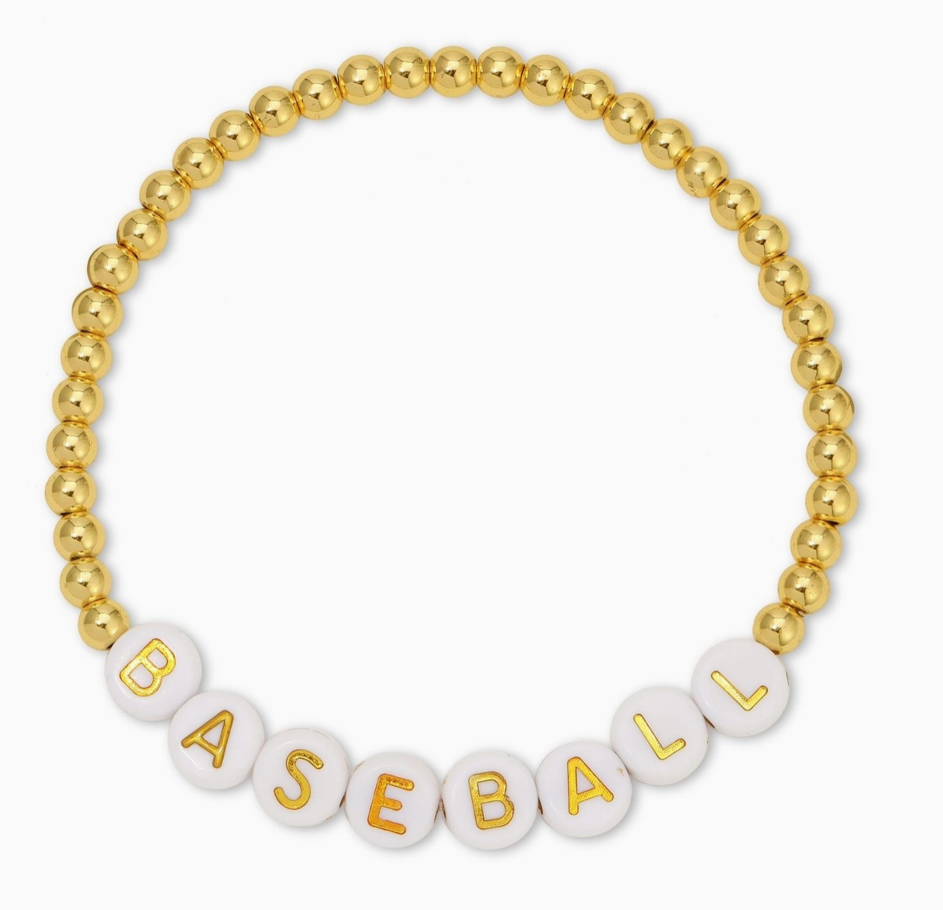 Splendid Iris - Baseball Beaded Bracelet
