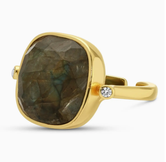 Splendid Iris - Ms. Reliability Stone Ring Marbled Grey