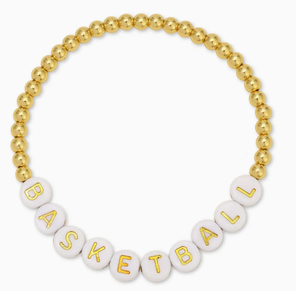 Splendid Iris - Baskeball Beaded Bracelet