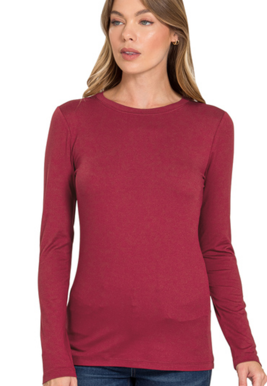 Soft Long Sleeve Basic - Cabernet