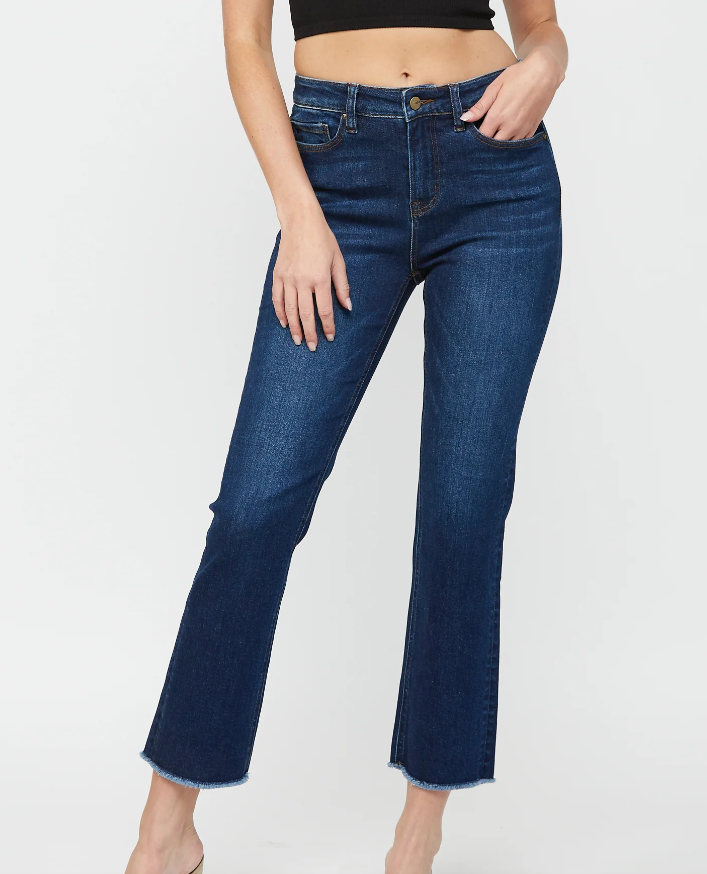 Mica - High Rise Straight Crop Denim