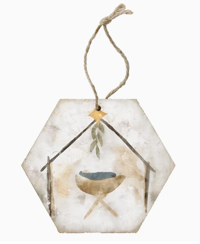 Christmas Manger Candle & Ornament Bundle