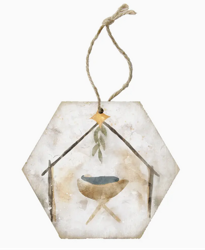 Christmas Manger Candle & Ornament Bundle