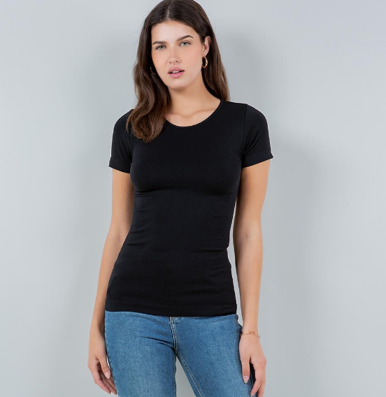 Fitted Short Sleeve - Black