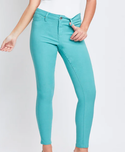 Hyperstretch Mid-Rise Skinny - Sea Green