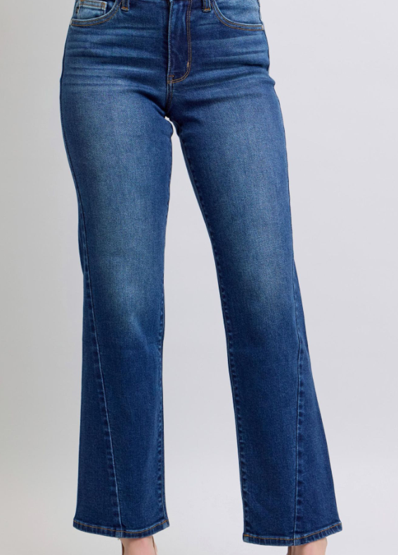 Judy Blue - Mid-Rise Straight Seam Detail Jeans