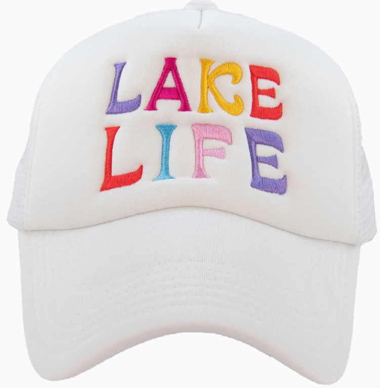 Lake Life Foam Trucker Hat - White