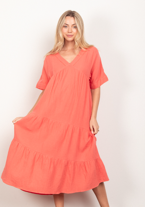 Soaking up Summer Dress - Apricot