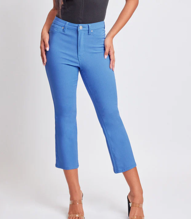 Hyperstretch Cropped Flare - Blue Bay