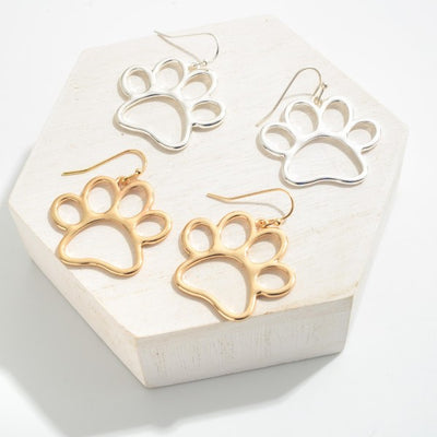 Paw Print Earring - Silver or Gold