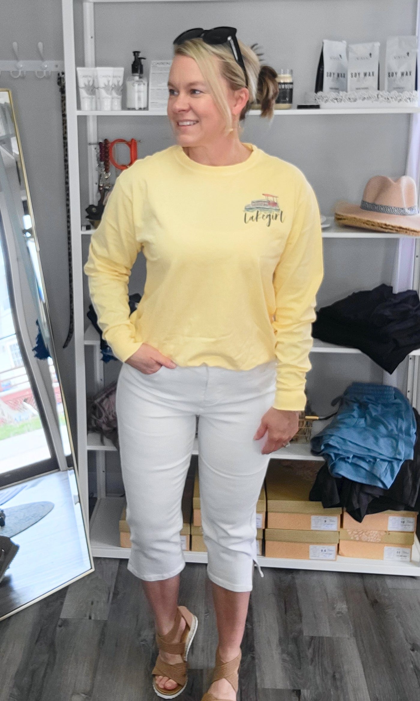 Lakegirl - Pontoon Long Sleeve Tee