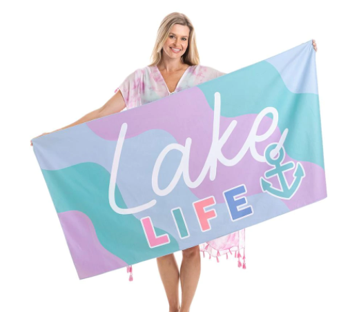 Lake Life Quick Dry Beach Towels